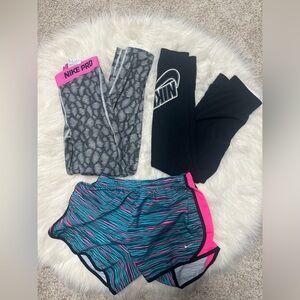 Girls Nike Shorts and Leggings Bundle size L / XL